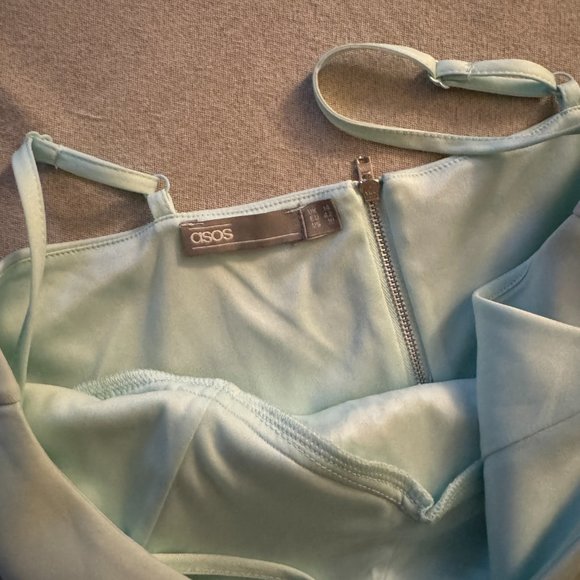 ASOS Mint Green Mini Dress with Floral Detail - Picture 6 of 9